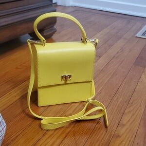 Neely&Cloe Cow Leather Yellow Handle, Crossbody Bag Womens